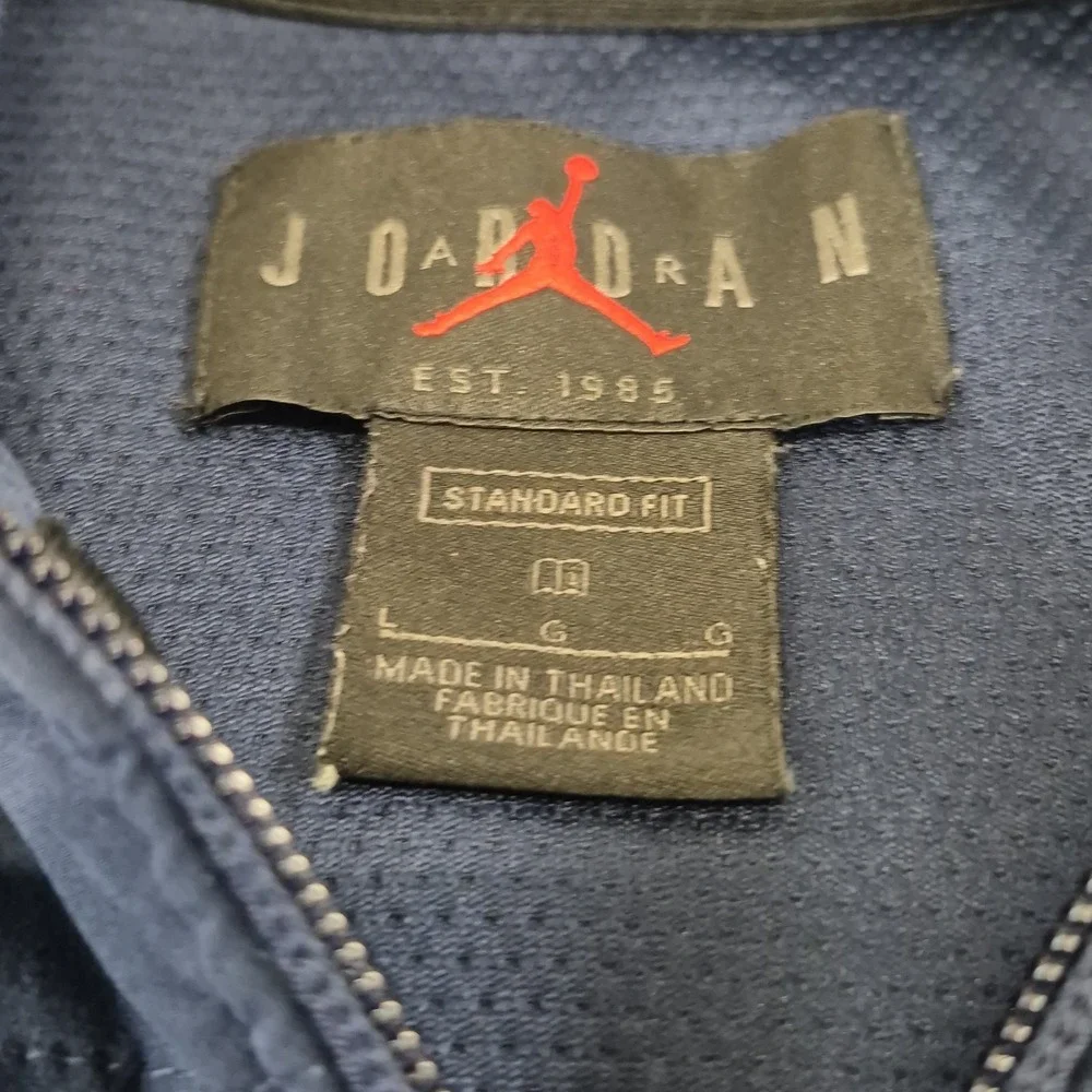Jordan UNC Tar Heels Full Zip Hoodie Men Large Navy Blue NCAA Jumpman
